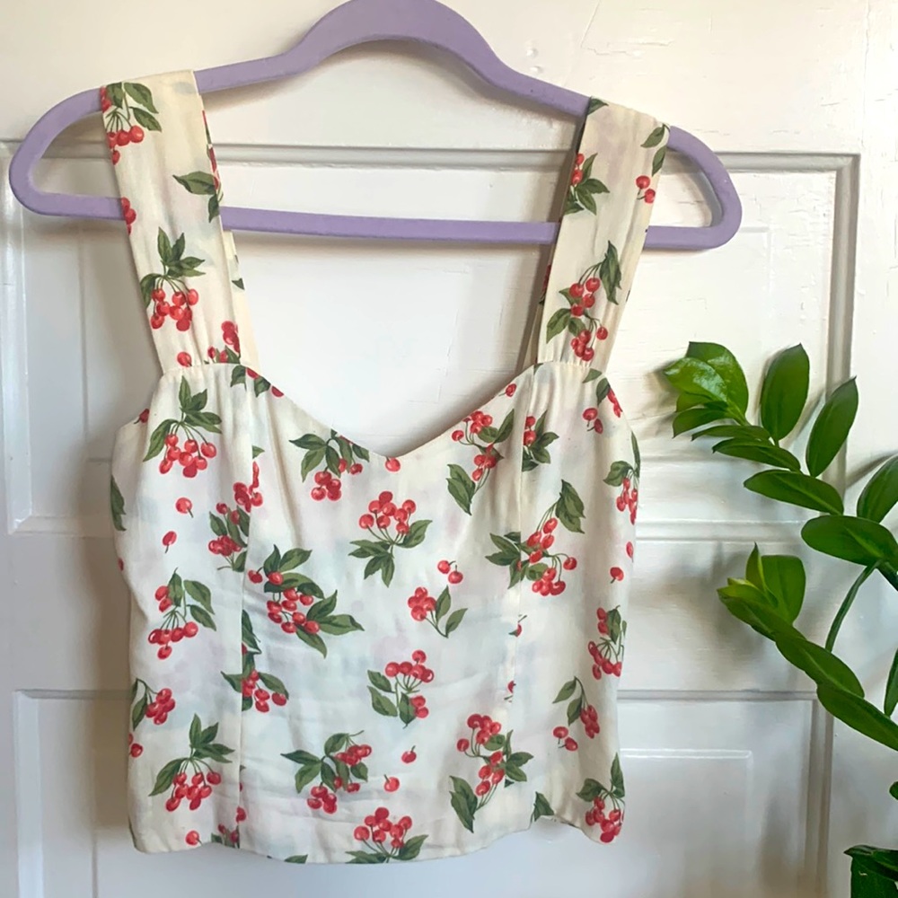 Reformation Cherry Tank Top